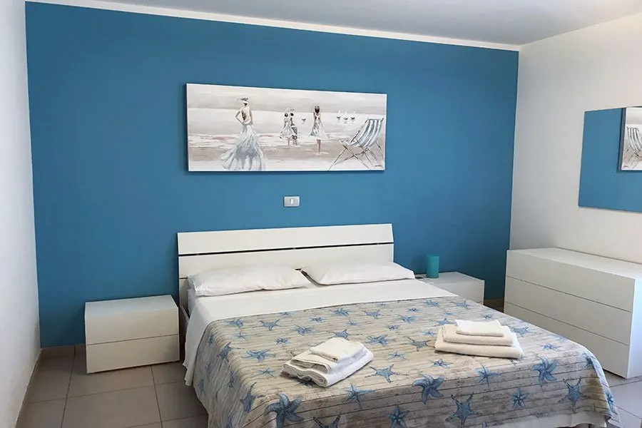 Superior & Výhled moře Sapartmány ložnice s manželskou postelí