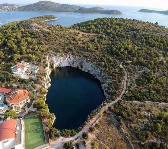 Dragon's Eye lake in Rogoznica near Holiday Apartments Blue Sky