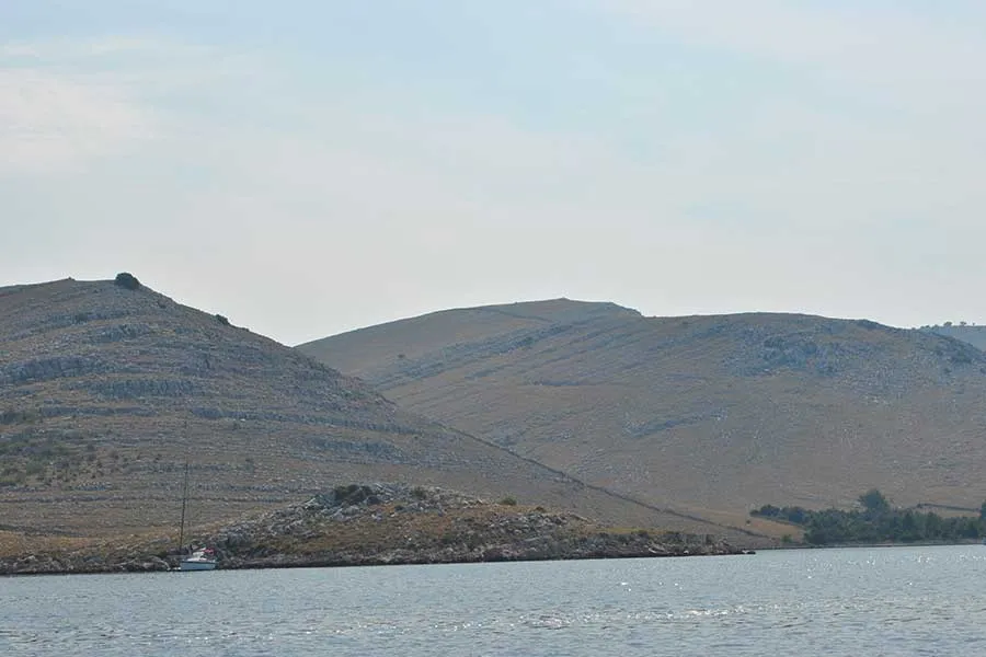 Der Mondhintergrund des Kornati-Nationalparks