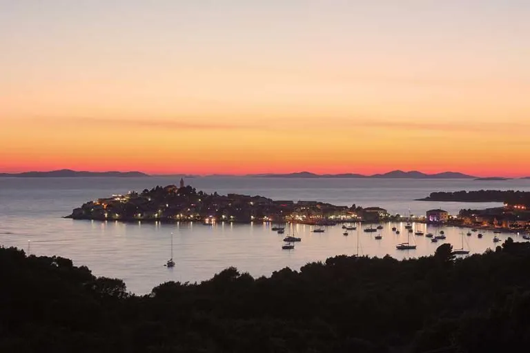 Primošen view during sunset